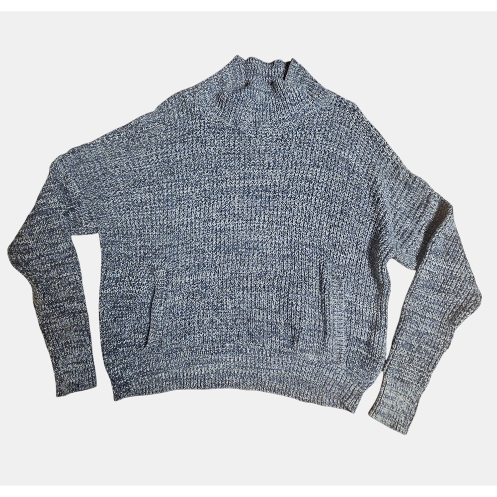 Victoria's Secret Womens Marled Chunky Mock Neck Sweater‎ L Cropped Fisherman